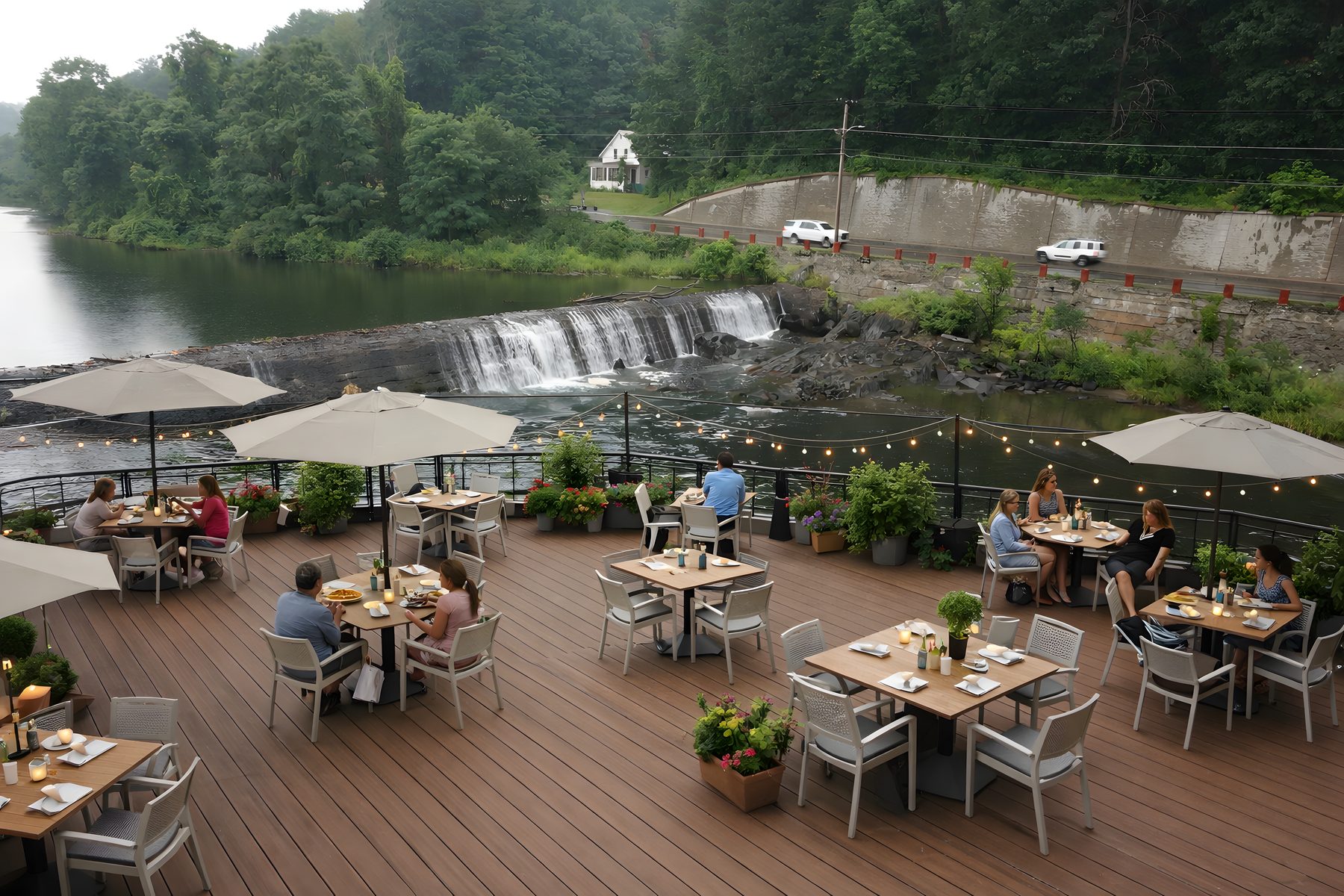 Riverside patio rendering